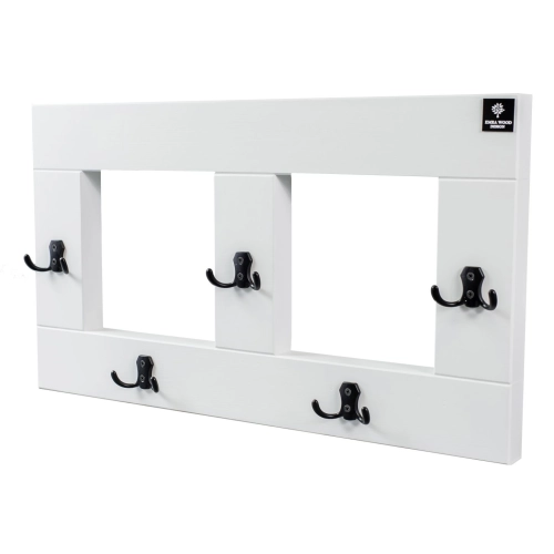 WDC-18 WIESZAK ŚCIENNY DREWNIANY BIAŁY  LITE Dąb Olcha Rozmiar od 40 do 120 cm