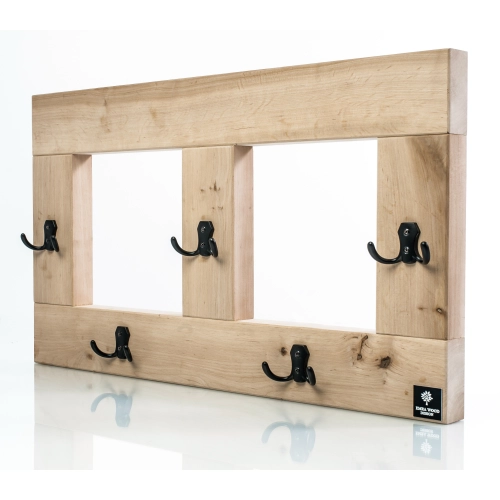 WDC-18 WIESZAK ŚCIENNY DREWNIANY LITE NATURALNY Dąb Olcha Rozmiar od 40 do 120 cm