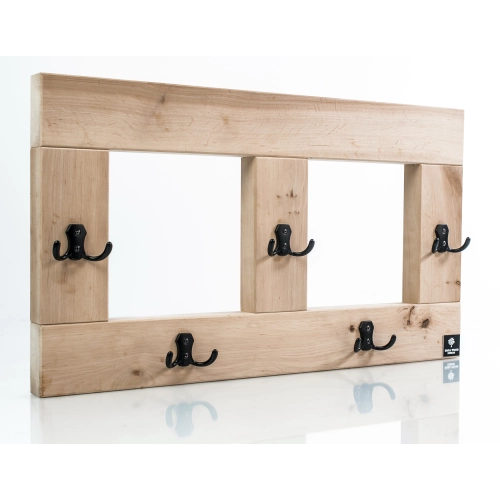 WDC-18 WIESZAK ŚCIENNY DREWNIANY LITE NATURALNY Dąb Olcha Rozmiar od 40 do 120 cm