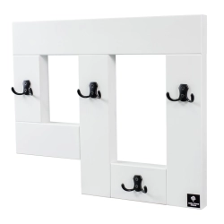 WDC-19 WIESZAK ŚCIENNY DREWNIANY BIAŁY LITE Dąb Olcha Rozmiar od 50 do 100 cm