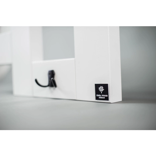 WDC-19 WIESZAK ŚCIENNY DREWNIANY BIAŁY LITE Dąb Olcha Rozmiar od 50 do 100 cm