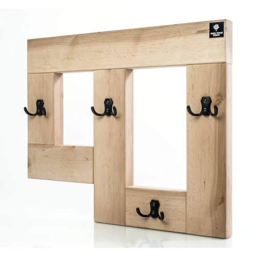 WDC-19 WIESZAK ŚCIENNY DREWNIANY LITE NATURALNY Dąb Olcha Rozmiar od 50 do 120 cm