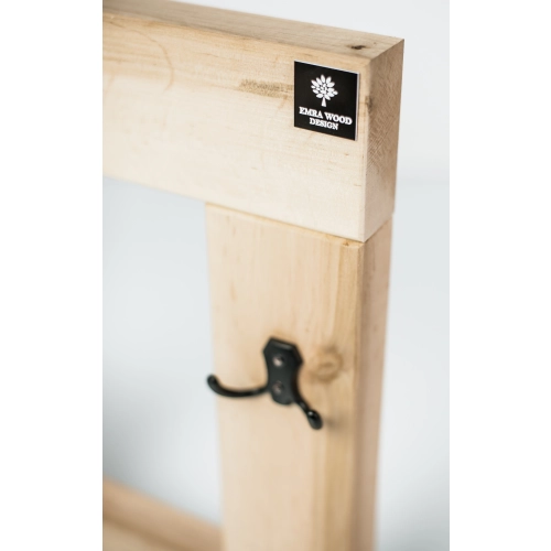 WDC-19 WIESZAK ŚCIENNY DREWNIANY LITE NATURALNY Dąb Olcha Rozmiar od 50 do 120 cm