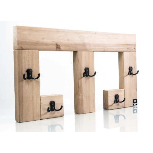 WDC-22 WIESZAK ŚCIENNY DREWNIANY LITE NATURALNY Dąb Olcha Rozmiar od 50 do 120 cm