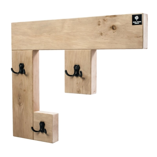 WDC-27 WIESZAK ŚCIENNY DREWNIANY  LITE Dąb Olcha Rozmiar od 40 do 80 cm