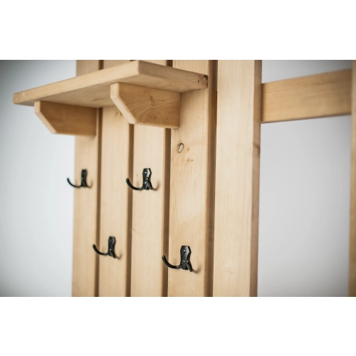 WDC-3 WIESZAK ŚCIENNY DREWNIANY  LITE Dąb Olcha Lustro Rozmiar od 100 do 120 cm