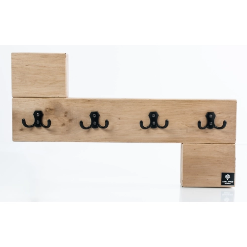 WDC-35 WIESZAK ŚCIENNY DREWNIANY LITE NATURALNY Dąb Olcha Rozmiar od 50 do 120 cm