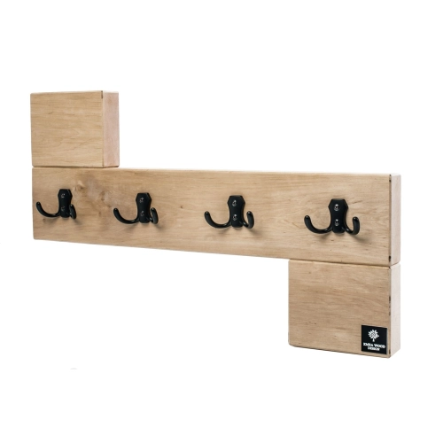 WDC-35 WIESZAK ŚCIENNY DREWNIANY LITE NATURALNY Dąb Olcha Rozmiar od 50 do 120 cm