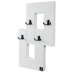 WDC-37 WIESZAK ŚCIENNY DREWNIANY BIAŁY LITE Dąb Olcha Rozmiar od 50 do 80 cm