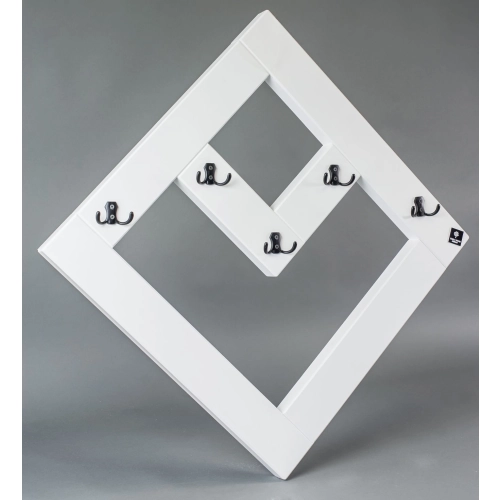 WDC-39 WIESZAK ŚCIENNY DREWNIANY BIAŁY Dąb Olcha Rozmiar od 60 do 70 cm