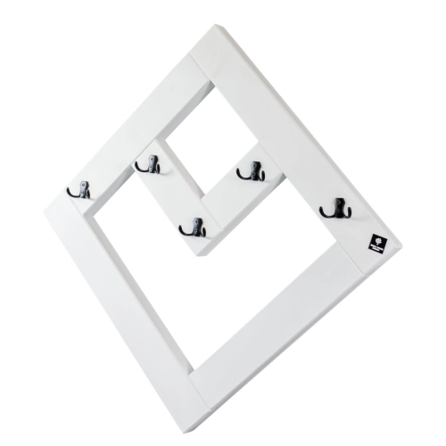 WDC-39 WIESZAK ŚCIENNY DREWNIANY BIAŁY Dąb Olcha Rozmiar od 60 do 70 cm