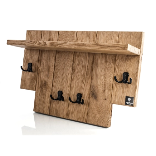 WDC-42 WIESZAK ŚCIENNY DREWNIANY NATURALNY Dąb Olcha Rozmiar od 50 do 80 cm