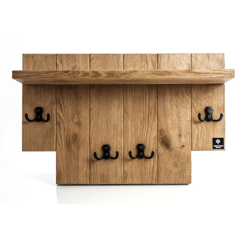 WDC-42 WIESZAK ŚCIENNY DREWNIANY NATURALNY Dąb Olcha Rozmiar od 50 do 80 cm