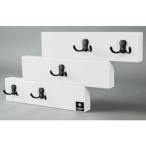 WDC-46 WIESZAK ŚCIENNY DREWNIANY BIAŁY Dąb Olcha Rozmiar od 50 do 120 cm