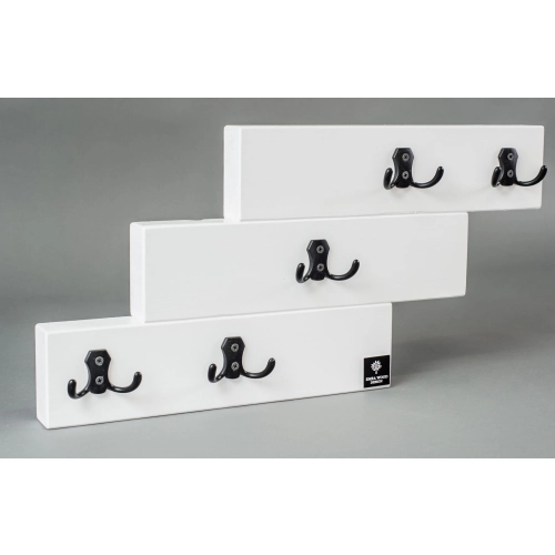 WDC-46 WIESZAK ŚCIENNY DREWNIANY BIAŁY Dąb Olcha Rozmiar od 50 do 120 cm