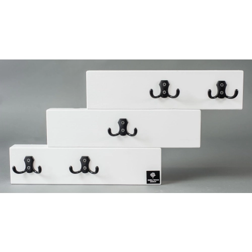 WDC-46 WIESZAK ŚCIENNY DREWNIANY BIAŁY Dąb Olcha Rozmiar od 50 do 120 cm