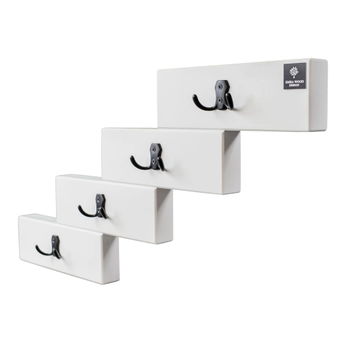 WDC-48 WIESZAK ŚCIENNY DREWNIANY BIAŁY Dąb Olcha Rozmiar od 50 do 120 cm