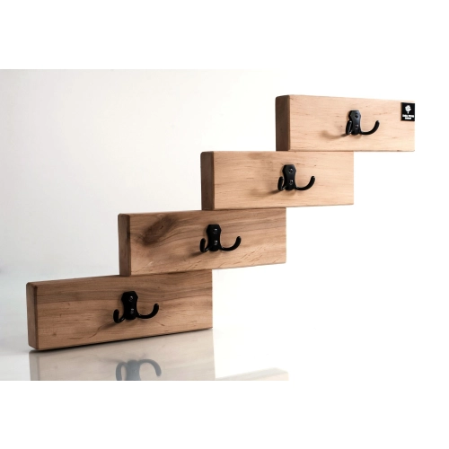 WDC-48 Wieszak Ścienny Drewniany Dąb Olcha Rozmiar od 50 cm  do 120 cm