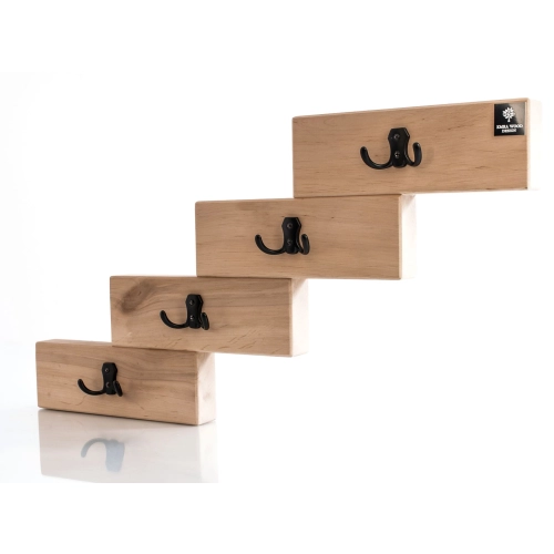 WDC-48 Wieszak Ścienny Drewniany Dąb Olcha Rozmiar od 50 cm  do 120 cm