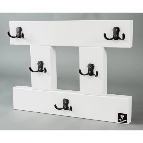 WDC-49 WIESZAK ŚCIENNY DREWNIANY BIAŁY Dąb Olcha Rozmiar od 50 do 80 cm