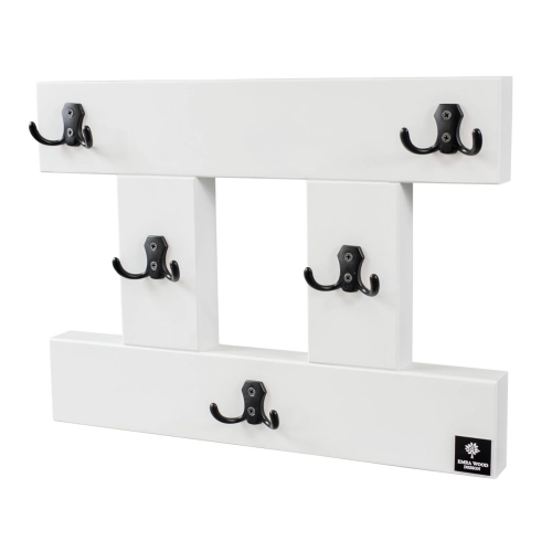 WDC-49 WIESZAK ŚCIENNY DREWNIANY BIAŁY Dąb Olcha Rozmiar od 50 do 80 cm