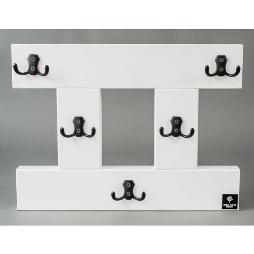 WDC-49 WIESZAK ŚCIENNY DREWNIANY BIAŁY Dąb Olcha Rozmiar od 50 do 80 cm