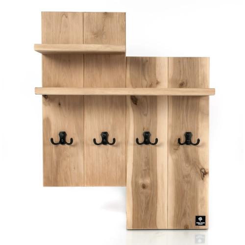 WDC-5 WIESZAK ŚCIENNY DREWNIANY LITE NATURALNY Dąb Olcha Rozmiar od 40 do 75 cm