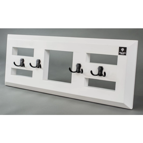 WDC-50 WIESZAK ŚCIENNY DREWNIANY BIAŁY Dąb Olcha Rozmiar od 50 do 80 cm