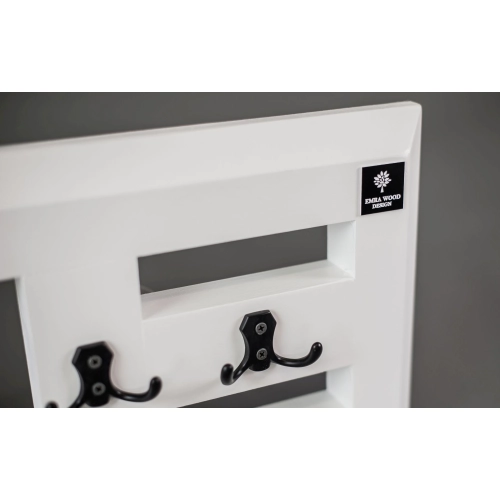 WDC-50 WIESZAK ŚCIENNY DREWNIANY BIAŁY Dąb Olcha Rozmiar od 50 do 80 cm