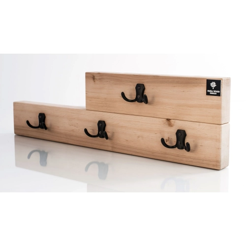 WDC-52 Wieszak Ścienny Drewniany Dąb Olcha Rozmiar od 50 do 120 cm