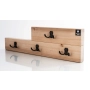 WDC-52 Wieszak Ścienny Drewniany Dąb Olcha Rozmiar od 50 do 120 cm