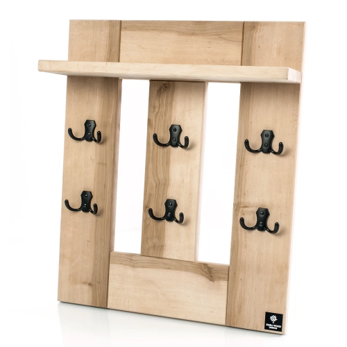 WDC-6 WIESZAK ŚCIENNY DREWNIANY  LITE Dąb Olcha Rozmiar od 70 do 120 cm