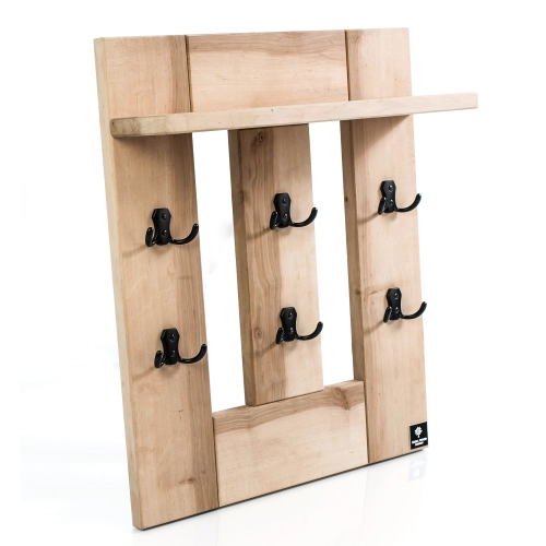 WDC-6 WIESZAK ŚCIENNY DREWNIANY  LITE Dąb Olcha Rozmiar od 70 do 120 cm