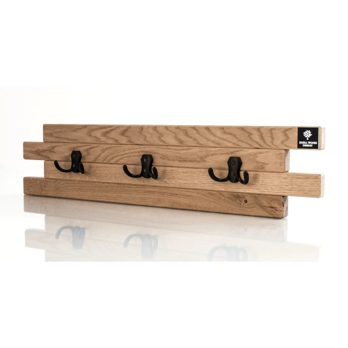 WDC-65 Wieszak Ścienny Drewniany Dąb Olcha Rozmiar od 50 do 120 cm