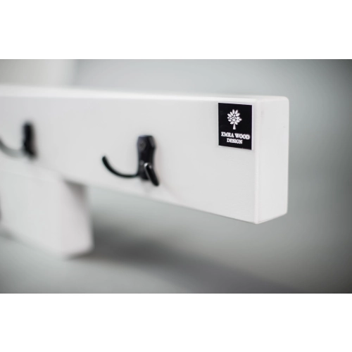 WDC-66 WIESZAK ŚCIENNY DREWNIANY BIAŁY Dąb Olcha Rozmiar od 50 do 80 cm