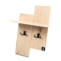 WDC-9 WIESZAK ŚCIENNY DREWNIANY  LITE Dąb Olcha Rozmiar od 40 do 45 cm