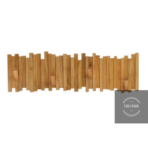 WDD-12 OLEJOWANY  WIESZAK ŚCIENNY DREWNIANY  LITE Dąb Olcha Rozmiar od 80 do 120 cm