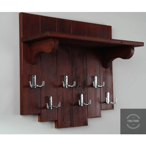 WDD-3 ORZECH  WIESZAK ŚCIENNY DREWNIANY  LITE Rozmiar od 70 cm do 100 cm