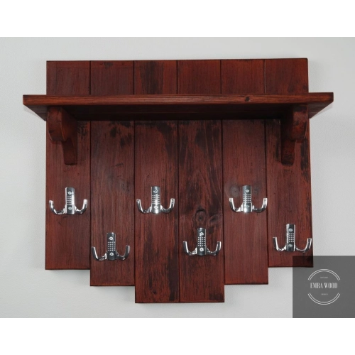 WDD-3 ORZECH  WIESZAK ŚCIENNY DREWNIANY  LITE Rozmiar od 70 cm do 100 cm