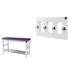 Zestaw Ławka Na Buty RBS-15 + Wieszak Ścienny WDC-17