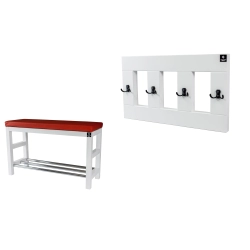 Zestaw Ławka Na Buty RBS-15 + Wieszak Ścienny WDC-17