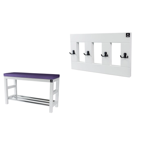 Zestaw Ławka Na Buty RBS-15 + Wieszak Ścienny WDC-17