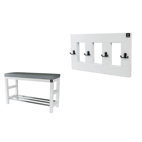 Zestaw Ławka Na Buty RBS-15 + Wieszak Ścienny WDC-17 Kolory