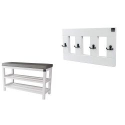 Zestaw Ławka Na Buty RBS-1 + Wieszak Ścienny WDC-17