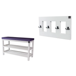 Zestaw Ławka Na Buty RBS-1 + Wieszak Ścienny WDC-17 Kolory