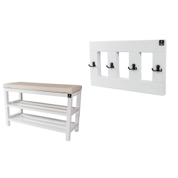 Zestaw Ławka Na Buty RBS-1 + Wieszak Ścienny WDC-17 Kolory