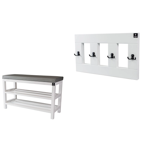 Zestaw Ławka Na Buty RBS-1 + Wieszak Ścienny WDC-17