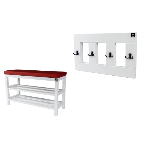 Zestaw Ławka Na Buty RBS-1 + Wieszak Ścienny WDC-17 Kolory