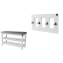 Zestaw Ławka Na Buty RBS-1 + Wieszak Ścienny WDC-17