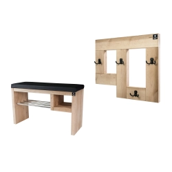 Zestaw Ławka Na Buty RBS-20 + Wieszak Ścienny WDC-19 Kolory